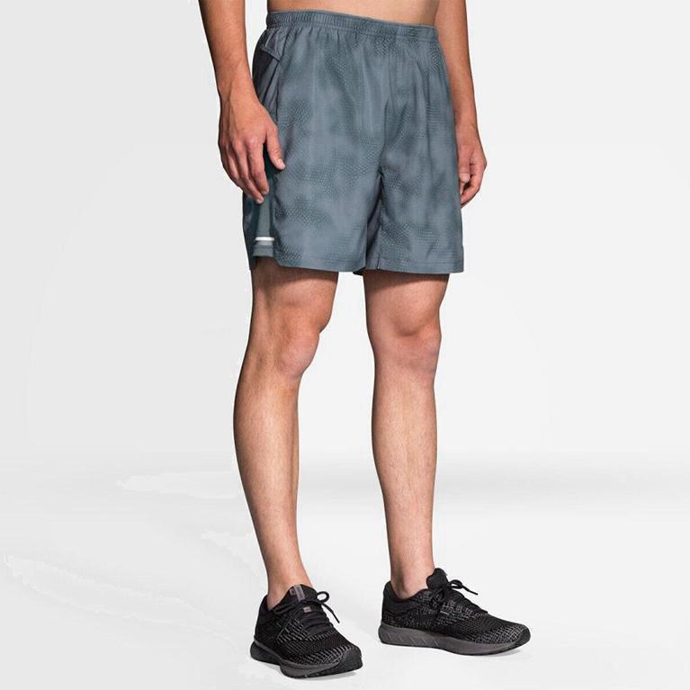 Brooks Sherpa 7 2-In-1 Australia - Men's Running Shorts - Grey (619284-SIZ)